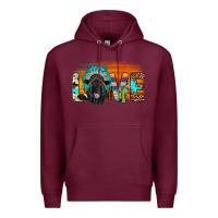 Burgundy love black angus indian headdress Premium Hoodie - JahusDesignShop