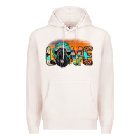 Pale Pink love black angus indian headdress Premium Hoodie - JahusDesignShop