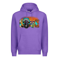 Purple love black angus indian headdress Premium Hoodie - JahusDesignShop