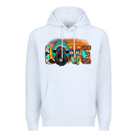 White love black angus indian headdress Premium Hoodie - JahusDesignShop
