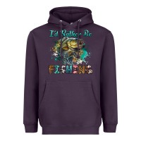 Plum i'd rather be fishing Heavyweight Hoodie - RanaPortraitStore