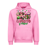 Fuchsia Pink cafecito y chisme coffee cups Urban Hoodie - Jasminsmagicworld