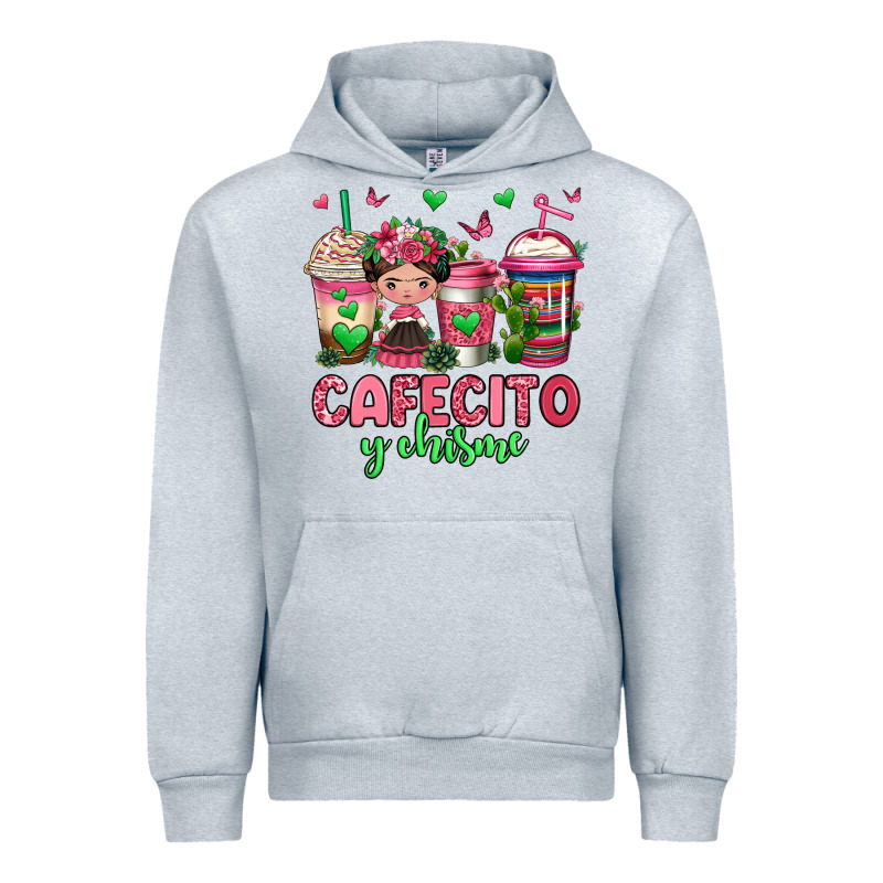 Cafecito Y Chisme Coffee Cups Urban Hoodie by Jasminsmagicworld | Teevron