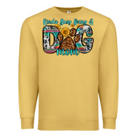 Antique Gold kinda busy being a dog mom Premium Sweatshirt - Zillion Design Studio