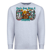 Heather Grey kinda busy being a dog mom Premium Sweatshirt - Zillion Design Studio