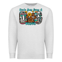 Oatmeal Heather kinda busy being a dog mom Premium Sweatshirt - Zillion Design Studio