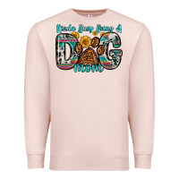 Pale Pink kinda busy being a dog mom Premium Sweatshirt - Zillion Design Studio