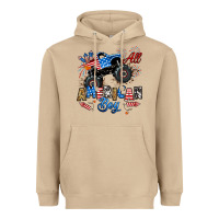 Mushroom fourth of july monster truck all american boy Heavyweight Hoodie - RanaPortraitStore