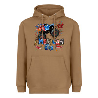 Toasted Coconut fourth of july monster truck all american boy Heavyweight Hoodie - RanaPortraitStore