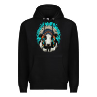 Black holstein indian headdress Premium Hoodie - JahusDesignShop