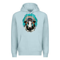 Blue Mist holstein indian headdress Premium Hoodie - JahusDesignShop