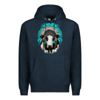 Navy holstein indian headdress Premium Hoodie - JahusDesignShop