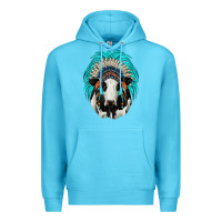 Ocean Blue holstein indian headdress Premium Hoodie - JahusDesignShop