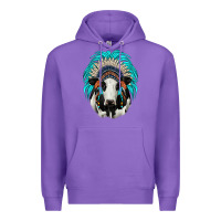 Purple holstein indian headdress Premium Hoodie - JahusDesignShop