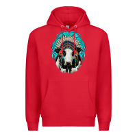 Red holstein indian headdress Premium Hoodie - JahusDesignShop