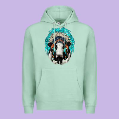 Holstein Indian Headdress Premium Hoodie Designed By Jahusdesignshop