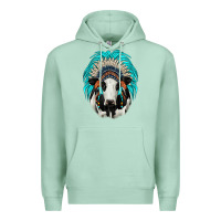 Seafoam holstein indian headdress Premium Hoodie - JahusDesignShop