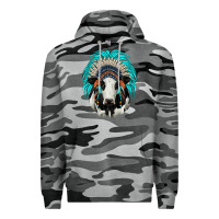 Slate Camo holstein indian headdress Premium Hoodie - JahusDesignShop
