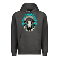 Charcoal Heather holstein indian headdress Premium Hoodie - JahusDesignShop