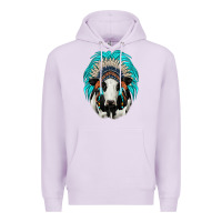 Lilac holstein indian headdress Premium Hoodie - JahusDesignShop