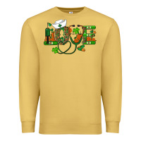 Antique Gold st patricks day love nurse Premium Sweatshirt - RanaPortraitStore