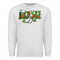 Oatmeal Heather st patricks day love nurse Premium Sweatshirt - RanaPortraitStore