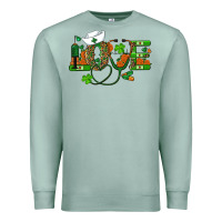 Seafoam st patricks day love nurse Premium Sweatshirt - RanaPortraitStore