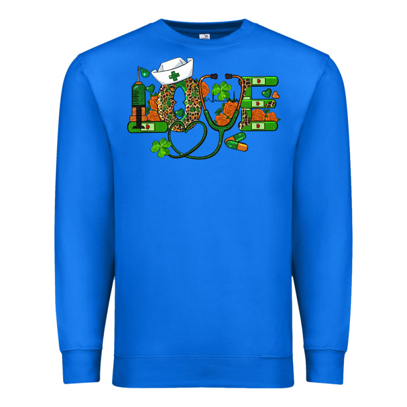 St Patricks Day Love Nurse Premium Sweatshirt by RanaPortraitStore | Teevron