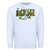 White st patricks day love nurse Premium Sweatshirt - RanaPortraitStore