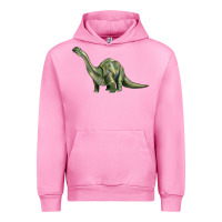 Fuchsia Pink dinosaur brontosaurus Urban Hoodie - Artiststas