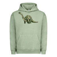 Pigment Oil Green dinosaur brontosaurus Urban Hoodie - Artiststas