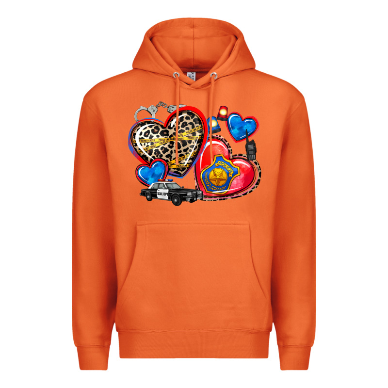Western Leopard  Police Hearts Premium Hoodie by AdoDesignShop | Teevron