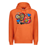 Carrot western leopard  police hearts Premium Hoodie - AdoDesignShop