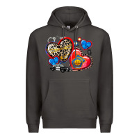 Smoke western leopard  police hearts Premium Hoodie - AdoDesignShop