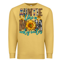 Antique Gold auntie like a mom only cooler Premium Sweatshirt - Zillion Design Studio
