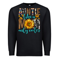 Black auntie like a mom only cooler Premium Sweatshirt - Zillion Design Studio