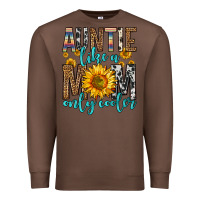 Chestnut auntie like a mom only cooler Premium Sweatshirt - Zillion Design Studio