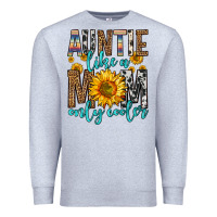 Heather Grey auntie like a mom only cooler Premium Sweatshirt - Zillion Design Studio