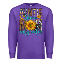 Purple auntie like a mom only cooler Premium Sweatshirt - Zillion Design Studio
