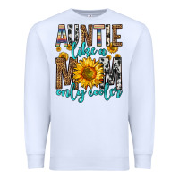 White auntie like a mom only cooler Premium Sweatshirt - Zillion Design Studio