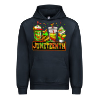 Navy juneteenth afro coffee cups Urban Hoodie - Jasminsmagicworld