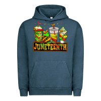 Pigment Midnight Navy juneteenth afro coffee cups Urban Hoodie - Jasminsmagicworld
