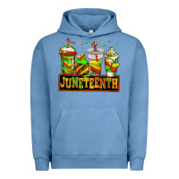Pigment Pebble Blue juneteenth afro coffee cups Urban Hoodie - Jasminsmagicworld