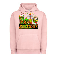 Pigment Salmon juneteenth afro coffee cups Urban Hoodie - Jasminsmagicworld
