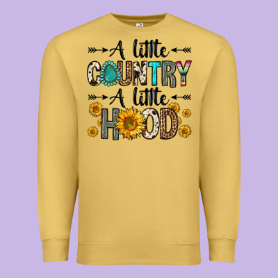 A Little Country A Little Hood Premium Sweatshirt Designed By Zillion Design Studio