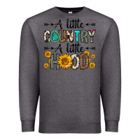 Charcoal Heather a little country a little hood Premium Sweatshirt - Zillion Design Studio