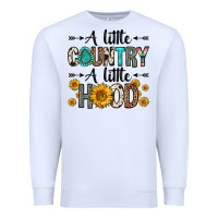 White a little country a little hood Premium Sweatshirt - Zillion Design Studio