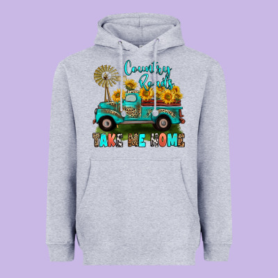 Heavyweight Hoodie country roads take me home