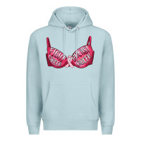 Blue Mist Fight cancer breast cancer bra Premium Hoodie - Artiststas