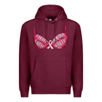 Burgundy Fight cancer breast cancer bra Premium Hoodie - Artiststas